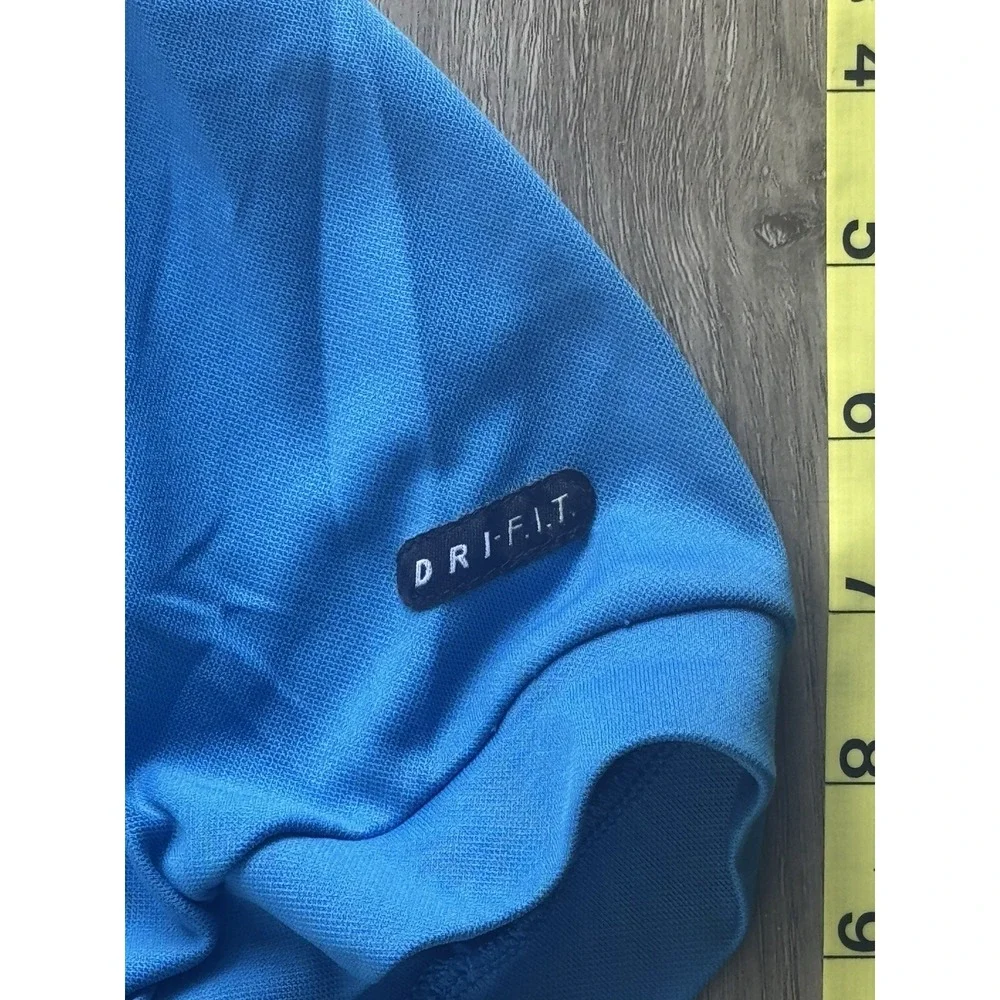 Nike Dri-FIT Quarter Zip Running Top Blue Black Small Made USA